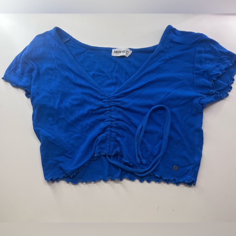 Electric blue crop top